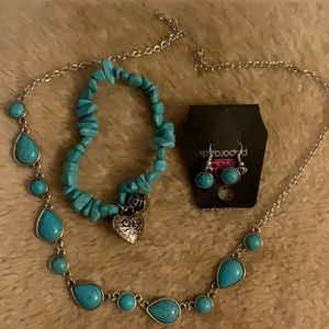 Necklace, bracelet and earring set